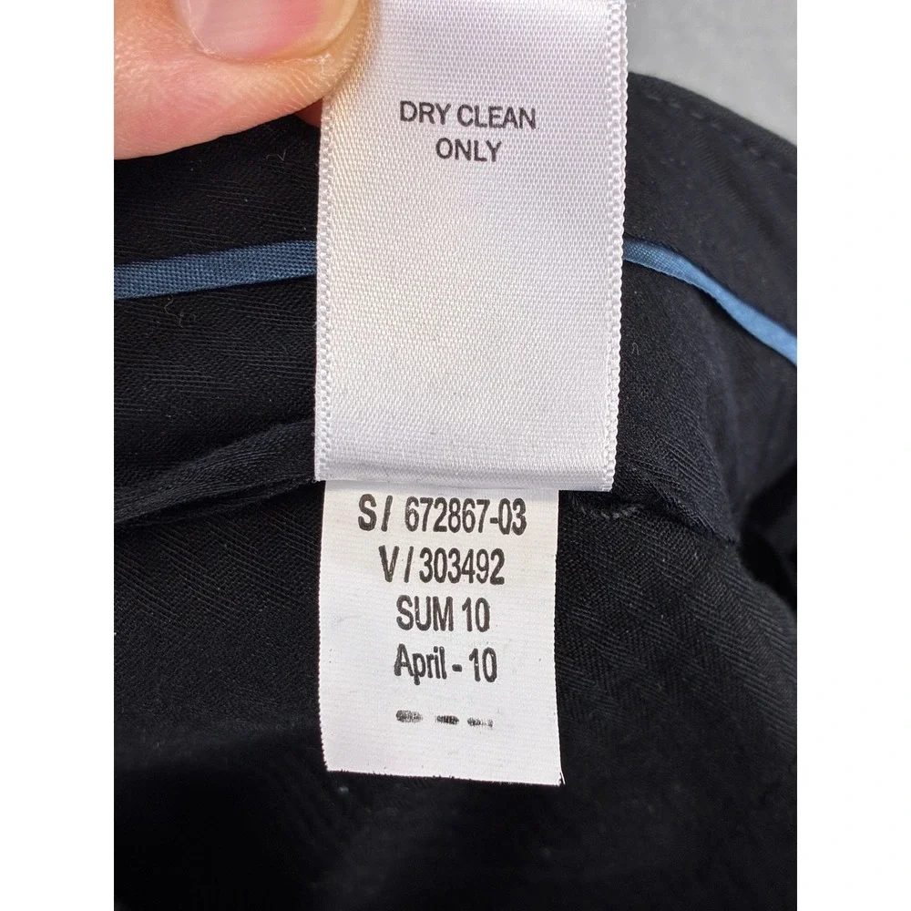 Banana Republic Flat Front Dress Pants Mens 32x30 Black Slacks Work Formal Suit